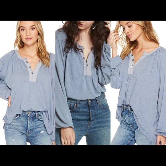 Free People Tops - Free People We The Free Acadia Henley shirt sz S